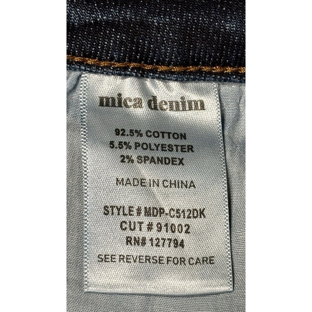 MICA Women's Dark Wash, High Rise, Straight Leg Jeans Size 32 (MDP-0512DK) - Picture 7 of 7